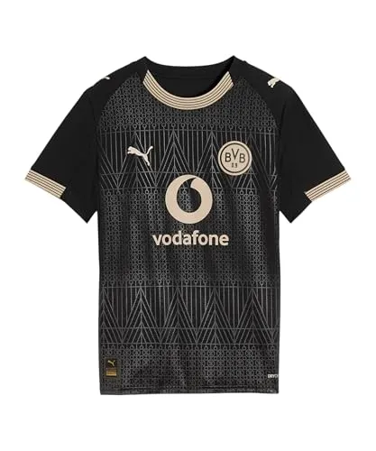 PUMA Borussia Dortmund e Erde Trikot 2025/2026 für Kinder - Stylisches Trikot in Schwarz mit Vereinswappen für kleine BVB-Fans. Ideal für den Alltag oder das nächste Spiel. Hochwertige Verarbeitung und optimaler Tragekomfort.