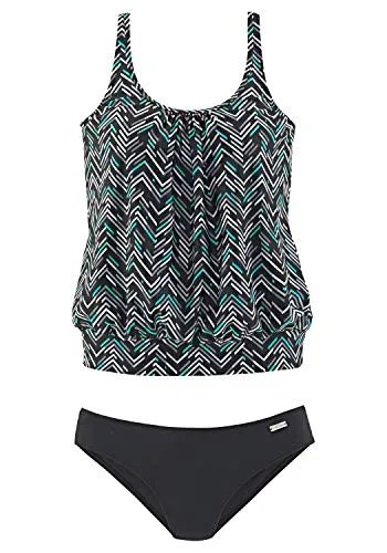 Lascana Damen Oversize-Tankini - Tankini-Oberteile für Damen, mit lässigem Oversize-Schnitt für optimalen Komfort und stilvolles Auftreten am Strand.