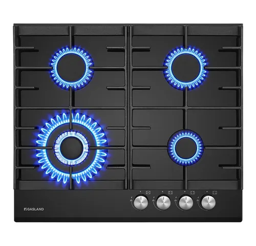 GASLAND Gas-Kochfeld GH604BF, 4-flammig mit Wok-Brenner - Kochfeld, 60 cm, 8000 W Leistung, ideal für schnelle und vielseitige Zubereitung von Gerichten, einfache Reinigung und hochwertige Materialien.