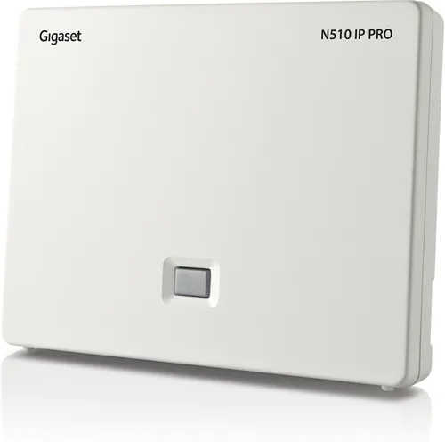 Gigaset N510 IP PRO - DECT IP Basisstation - Festnetztelefon mit optimierter SIP-Technologie für hohe Kompatibilität, unterstützt bis zu 4 externe Anrufe gleichzeitig und 6 VoIP-Accounts - ideal für kleine Unternehmen.