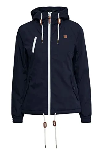 OXMO OXTilda Damen Übergangsjacke mit Kapuze - Funktionsjacke in Regular Fit, leicht gefüttert und mit praktischen Eingrifftaschen – ideal für den Übergang und nachhaltig produziert.