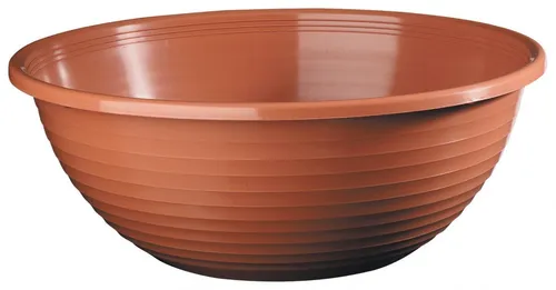 Geli Blumentopf Pflanzschale STANDARD rund aus Kunststoff, terracotta