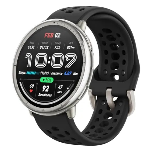 Amazfit Active 2 Smartwatch 44mm mit GPS und 160+ Sportmodi - Stylische Smartwatch für Fitness-Enthusiasten: Langanhaltende 10-Tage-Akkulaufzeit, präzises Tracking und über 160 Sportmodi. Optimal für Aktivitäten bei jedem Wetter dank wasserabweisendem Design.