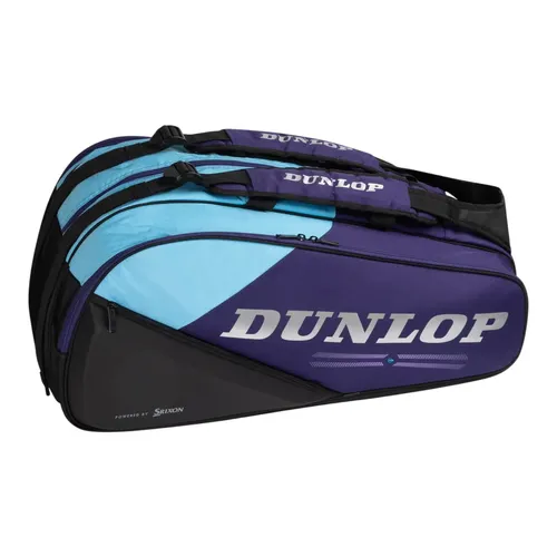 Dunlop FX Performance 12 Racket Bag – Tennistasche für 12 Schläger - Robuste Tennistasche mit drei Hauptfächern für bis zu 12 Schläger. Ergonomische Schultergurte für besten Tragekomfort und zusätzliche Fächer für Zubehör und Wertsachen.