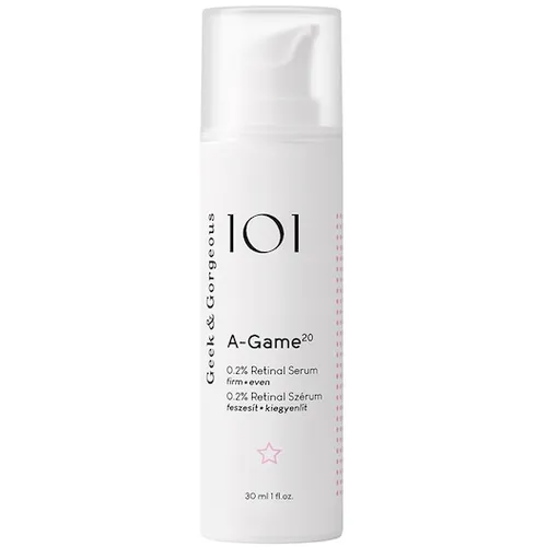 Geek & Gorgeous A-Game 20 – Hochdosiertes Anti-Aging Serum mit 0,2% Retinal - Tagespflege für reife Haut mit intensiver Zellerneuerung; Schnell wirksam und irritationsfrei für sichtbar jüngere Haut.