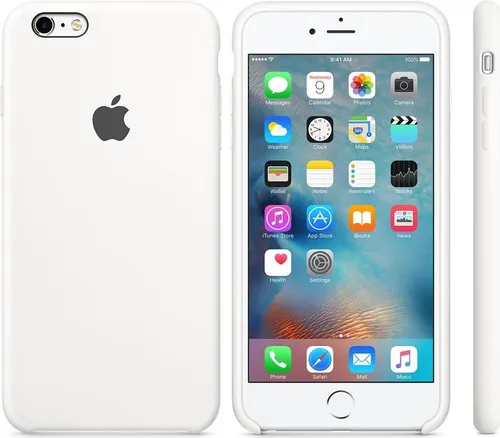 Original Apple iPhone 6 Plus / 6S Plus Silikon Case - Weiß - Schützende Silikonhülle für iPhone 6 Plus/6S Plus. Robust, rutschfest und mit Mikrofaser-Innenbeschichtung für optimalen Schutz. Ideal für den täglichen Einsatz.