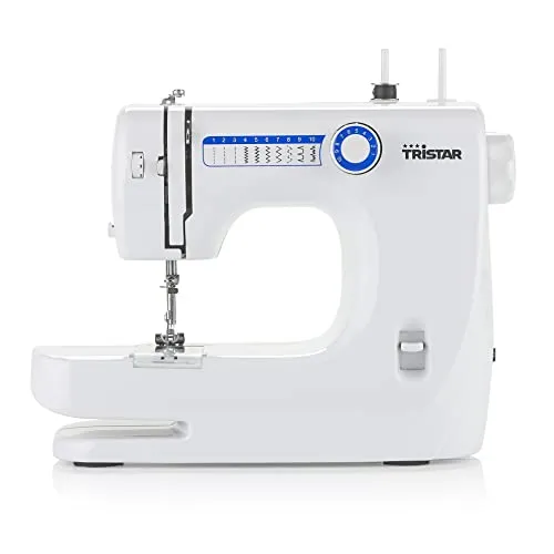 Tristar Nähmaschine SM-6000 - Freiarm Nähmaschine mit 10 Stichmustern, ideal für Anfänger und Kinder ab 12 Jahren, einfach zu bedienen und vielseitig einsetzbar