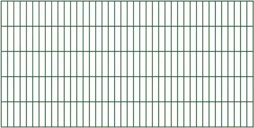Alberts Doppelstab-Gittermatte 2000 mm x 800 mm - Grün RAL 6005 - Doppelstabmattenzaun für langlebige Einzäunung, mit korrosionsbeständiger Verzinkung und glatter Kunststoffbeschichtung für optimalen Wetterschutz.