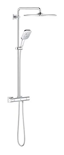 GROHE Rainshower Smartactive 310 - Duschsystem mit Thermostatarmatur - Duscharmaturen mit Sicherheitsperre bei 38°C, langlebig und mit Antikalk-System, für ein sicheres und komfortables Duscherlebnis.
