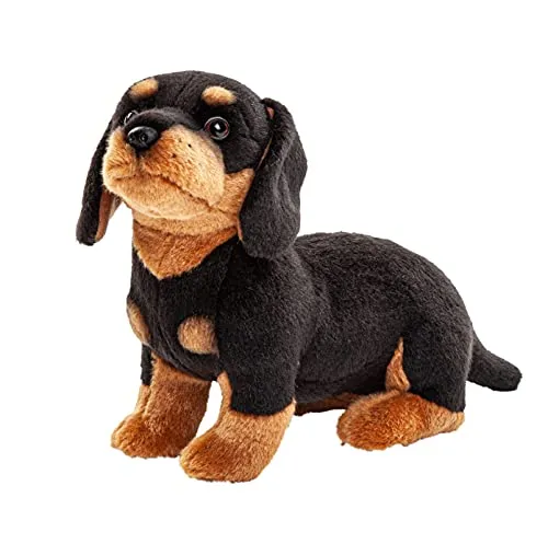 Uni-Toys Kuscheltier Dackel - 27 cm - Kuscheltiere aus 100 % recyceltem Füllmaterial, ideal für umweltbewusste Eltern. Waschbar bis 30 °C und für Kinder ab Geburt geeignet.