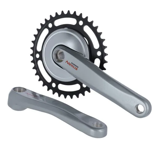 Shimano Kurbelgarnitur FC-C6000 Silber 38 Zähne 170 mm - Kurbeln & Kurbelgarnituren – Universell einsetzbare 1-Gang-Kurbelgarnitur mit 38 Zähnen, ideal für effiziente Antriebssysteme und langlebige Leistung.