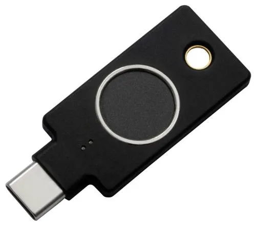 Yubico YubiKey Bio - FIDO Edition - USB-Stick für biometrische Zweifaktor-Authentifizierung mit Fingerabdruckerkennung, bietet höchste Sicherheit und nahtlose Anmeldung ohne Passwort.