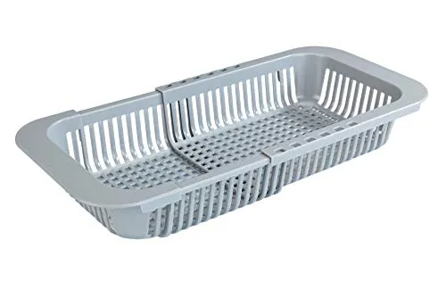 WENKO Geschirrabtropfer, einstellbar, 30-39 cm, Kunststoff, Geschirrstnder, Geschirr