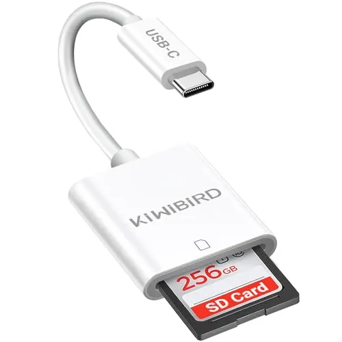KiWiBiRD SD Kartenleser USB C, SD Karten Leser USB C Card Reader, Adapter SDHC SDXC Karte USBC Type C Kartenlesegerät Kompatibel mit iPhone 16 15 Plus Pro Max, Mac, MacBook Air, iPad, Galaxy S25 S24