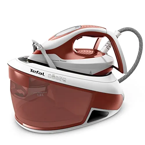 Tefal SV8110 Express Power Dampfbügelstation - 120 g/min Dampfabgabe, 6,3 bar Pumpendruck und Smart Temp-Technologie für alle Textilien