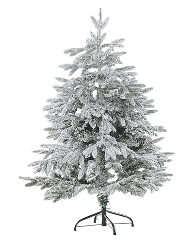 Künstlicher Weihnachtsbaum mit Schnee 120 cm - Bassie - Künstlicher Weihnachtsbaum, schneebedeckt und pflegeleicht. Ideal für festliche Dekoration und mit hochwertiger Stahlkonstruktion für Stabilität.