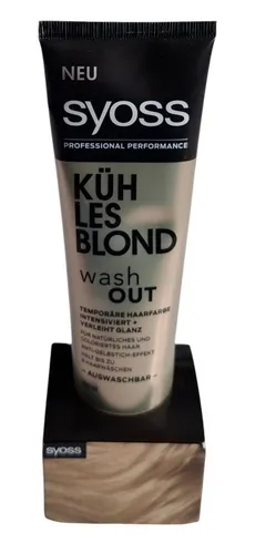 Syoss Wash Out kühles Blond 150ml - Haarfarbe für Damen und Herren, auswaschbar und ideal für alle Haartypen. Mit 100% natürlichen Inhaltsstoffen für ein kühles Blond ohne permanente Veränderung.
