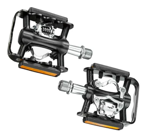 XLC PD-S20 SPD Doppel Verwendung Pedale - Fahrradpedale mit Schnellspanner, ideal für schnelle Wechsel zwischen verschiedenen Schuhen und perfekt für Radfahrer, die Vielseitigkeit suchen.