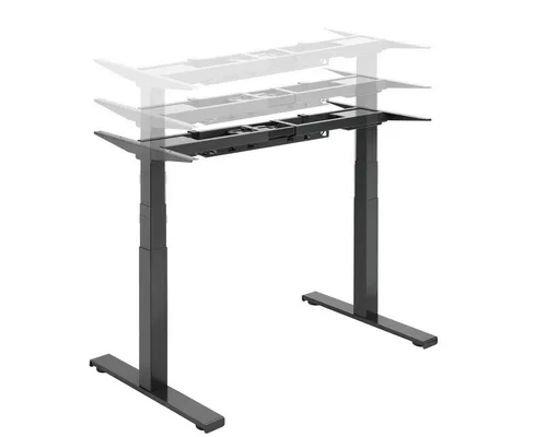 Xantron® Elektrisch Höhenverstellbares Schreibtischgestell - Ergonomisches Schreibtischgestell mit 2 geräuscharmen Motoren und 3 speicherbaren Höhenstufen für gesunde Arbeitsgewohnheiten und Komfort.