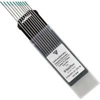 STAHLWERK WIG Wolfram Schweißelektroden 2,4 mm - 10er Packung thoriumfreie Wolframelektroden für Elektro-Schweißgeräte, mit hervorragendem Zündverhalten und Leiteigenschaften, ideal für präzises Schweißen.
