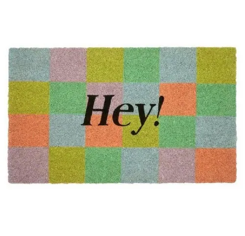 Giftcompany Fußmatte Hey aus Kokosfasern (75x45cm) - Stylische Fußmatte aus Kokosfasern, ideal für einen einladenden Eingangsbereich. Bringen Sie Farbe und Freude in Ihr Zuhause!