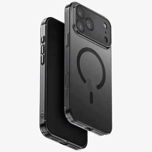 Uniq Airsuit Case für iPhone 17 Pro Max - Magclick Charging Schwarz - Elegante Schutzhülle für das iPhone 17 Pro Max, bietet sicheren Halt und einfachen Zugriff auf Funktionen. Ideal für den täglichen Gebrauch und mit praktischem Magclick-Ladeanschluss.