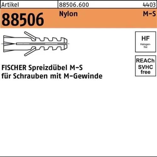 20er PACK(Stk) FISCHER 088506800000100000 Dübel R 88506 M 10 S / 70 Nylon