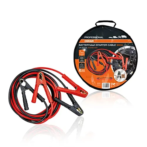 Ams-Osram PROFESSIONAL STARTER CABLE 900A OSC350 - Starthilfe-Kabel mit 900A für zuverlässige Unterstützung bei Fahrzeugpannen, ideal für Profis und Hobbymechaniker.