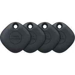 Samsung Galaxy SmartTag - Bluetooth-Tracker (4 Stück) - Schwarz - Praktischer Bluetooth-Tracker zur sicheren Ortung Ihrer Gegenstände. Kompakt und benutzerfreundlich, ideal für den täglichen Einsatz. Mit einer Reichweite für drinnen und draußen.