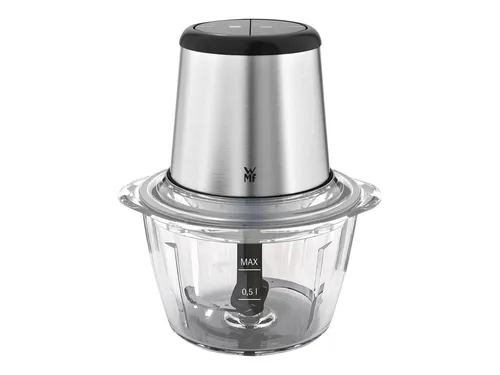 WMF Kult X Edition Zerkleinerer elektrisch - 320 W, 2 Geschwindigkeitsstufen, ideal für feines Hacken und Schneiden von Obst, Gemüse und Nüssen im edlen Glasbehälter