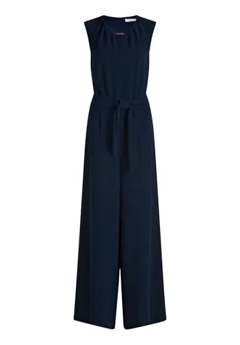 Betty&Co Damen Overall ohne Arm in Blau (Gr. 38) - Stylischer taillierter Overall für Damen aus pflegeleichtem Polyester. Ideal für lässige Anlässe, mit praktischem Reißverschluss und Nahttasche. Setzen Sie modische Akzente!