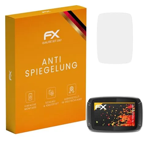 atFoliX Panzerfolie kompatibel mit TomTom Rider 550 Schutzfolie, entspiegelnde und stoßdämpfende FX Folie (3X)