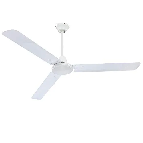 Moderne Deckenventilator mit Wandschalter, 3 Geschwindigkeitsstufen - Ventilator für Räume bis 30m², leiser Motor mit 3 Geschwindigkeitsstufen, ideal für optimale Luftzirkulation und kühlende Wirkung, auch an schrägen Decken bis 30° montierbar.
