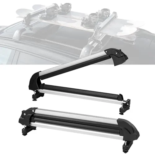 VEVOR Ski- und Snowboard-Dachträger 80cm - Universeller Gepäckträger für Autodächer, ideal für den Transport von Skiern und Snowboards, robust und leicht zu montieren.