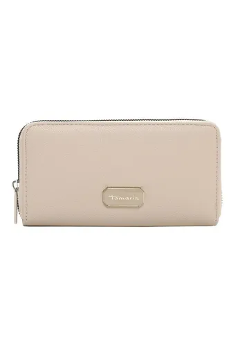Tamaris Geldbörse Wallet Beige – Praktisch und Stilvoll - Elegante beige Geldbörse aus hochwertigem Material mit 8 Kartenfächern und praktischem Zipper-Verschluss. Ideal für den Alltag und perfekt organisiert.
