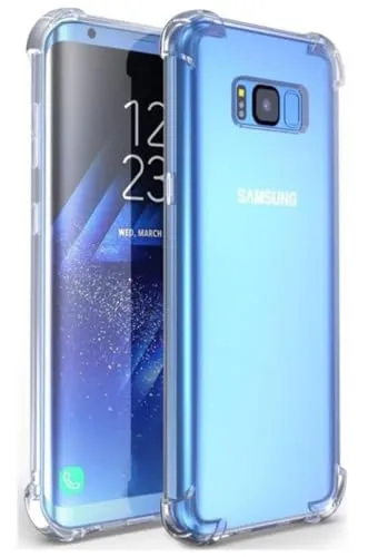 iMoshion Softcase,Backcover Hülle kompatibel mit Samsung Galaxy S8 – Shockproof Case Handyhülle – Silikon Schutzhülle in Transparent [Verstärkte Ecken, Stoßfest, Dünn]