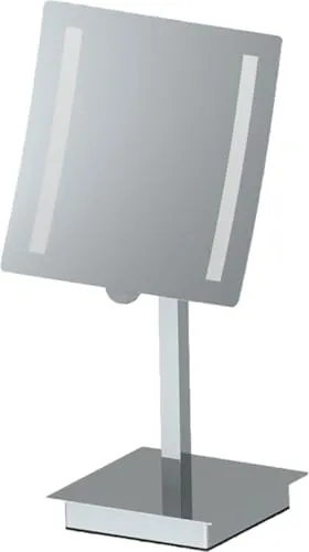 Primaster LED Kosmetikspiegel eckig – stilvoll und funktional - Eleganter Kosmetikspiegel mit LED-Beleuchtung, ideal für präzises Make-up. Perfekt für dein Badezimmer und sorgt für optimale Sicht bei der Pflege.