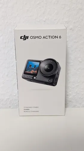 DJI Osmo Action 6 Standard Combo - Erleben Sie kreative Freiheit mit der DJI Osmo Action 6. Die Kamera bietet eine variable Blende und einen 1/1,1-Zoll-Sensor für beeindruckende Bildqualität und vielseitige Aufnahmemöglichkeiten.