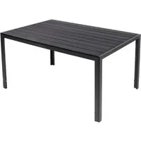 Gartentisch Comfort 160 x 90 cm - Gartentisch aus pflegeleichtem Nonwood mit witterungsbeständigem Aluminiumgestell, ideal für Garten oder Terrasse. Genießen Sie die Vorteile der Holzoptik ohne Pflegeaufwand!