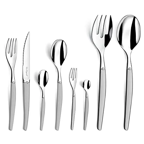Lou Laguiole Jet Sablé – 74-teiliges Besteckset