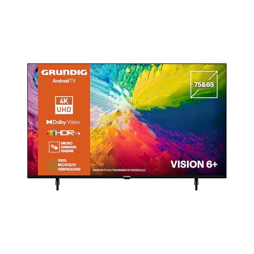 GRUNDIG 65 VOE 73 - 65 Zoll (164 cm) LED TV, 4K UHD, Dolby Vision und nachhaltige Verpackung mit 100% Recyclinganteil