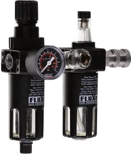 Aerotec Druckminderer FX 4100 für Druckluft, 1/2 Zoll - Kompressoren - Wartungseinheit mit Nebelöler für automatisches Ölen, verbessert die Effizienz und Lebensdauer pneumatischer Werkzeuge.
