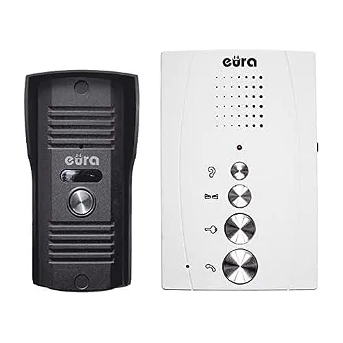 EURA Türsprechanlage Gegensprechanlage Eura Adp-11A3 Invito Weiss Freisprechstelle 4 Draht