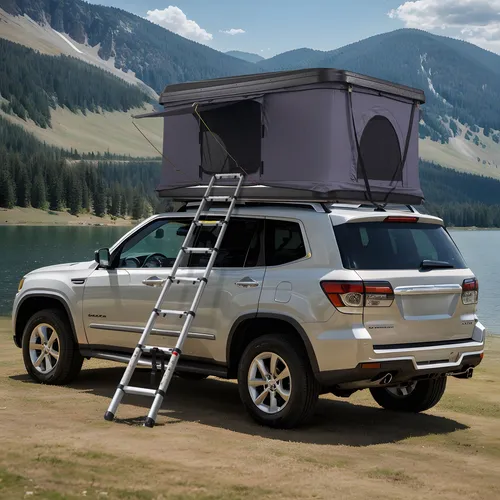 VEVOR Dachzelt Hartschale für 2-3 Personen - Wasserdichtes Dachzelt für Jeep, SUV und Truck, ideal für Outdoor-Abenteuer mit robusten Materialien und atmungsaktiven Mesh-Fenstern.