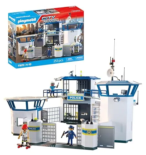 Playmobil Polizei-Kommandozentrale (71873) - Playmobil Set für spannende Polizeieinsätze, inklusive vielen Zubehörteilen und Figuren für kreatives Spielvergnügen.