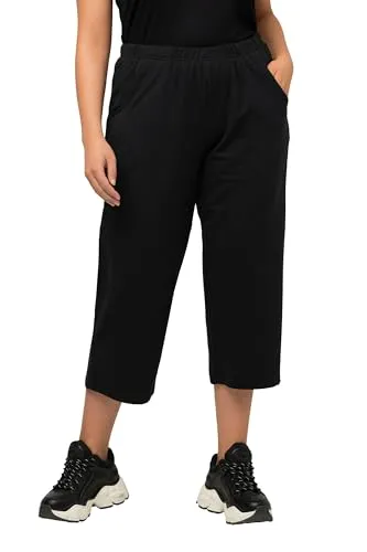 Ulla Popken Damen große Größen 7/8 Hose, Schwarz (Schwarz 10), 42/44