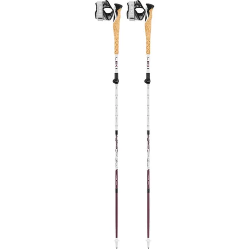 Leki Cross Trail FX Superlite Compact White-Ferra-Black - Wanderstöcke für Speed Hiking, extrem leicht mit ergonomischem Cross Shark Griff und Packmaß von nur 42 cm – ideal für sportliche Bergtouren!