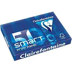 Clairefontaine Kopierpapier Smart Print DIN A4 50 g/m² 500 Blatt - Hochwertiges Kopierpapier für brillante Druckergebnisse. Ideal für den täglichen Einsatz im Büro oder Zuhause. Format: DIN A4, Gewicht: 50 g/m², 500 Blatt pro Packung.