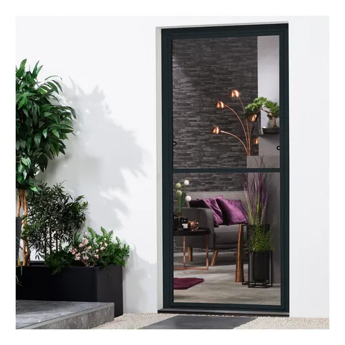 Culex Fliegengitter Alu Master Slim XL anthrazit, 130x220cm - Fliegengitter für Fenster mit einfachem Rahmen, leicht ohne Bohren zu montieren und optimale Luftdurchlässigkeit durch Fiberglasgewebe. Ideal für die meisten Außen-Rollläden.