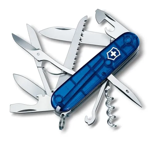 Victorinox Schweizer Taschenmesser Huntsman, Multitool, Swiss Army Knife mit 15 Funktionen, Klinge, Korkenzieher, Dosenöffner